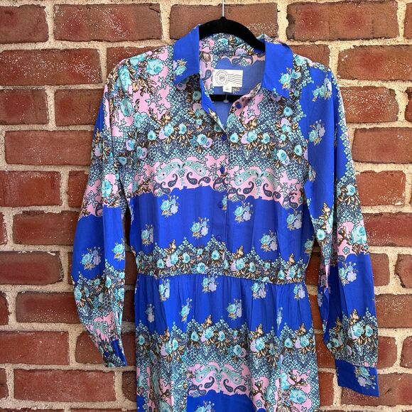 Destination 365 Regular Printed Button-Front Maxi Dress w/ Collar medium - Picture 5 of 7